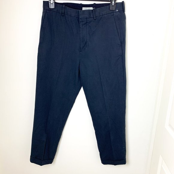 VINCE washed blue linen chino pant cuffed 32 - Picture 1 of 8